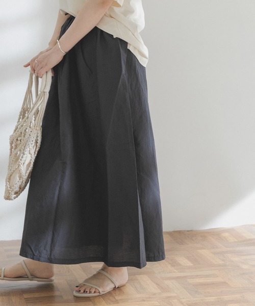 FORK&SPOON（フォークアンドスプーン）の「FORK&SPOON　リンクルスカート（スカート・レディース・ブラック/ブラック系その他・ONE）」の13枚目の写真