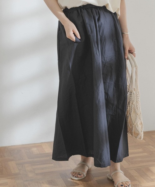 FORK&SPOON（フォークアンドスプーン）の「FORK&SPOON　リンクルスカート（スカート・レディース・ブラック/ブラック系その他・ONE）」の14枚目の写真