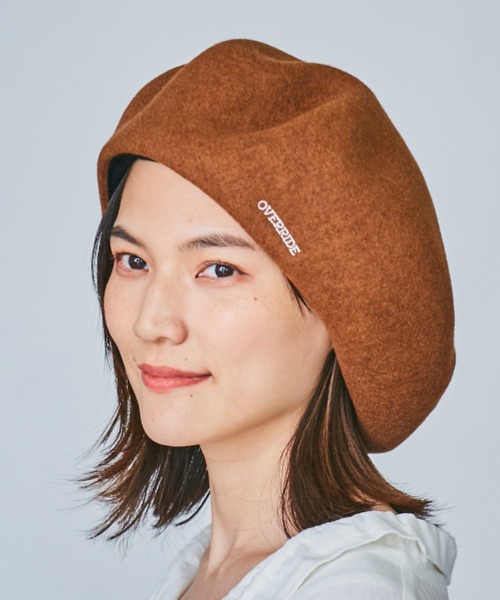 OVERRIDE（オーバーライド）の「OVERRIDE FELT OBAN BERET（ハンチング/ベレー帽・メンズ・レッド系/グリーン/ブラック/ブラウン・58cm）」の2枚目の写真