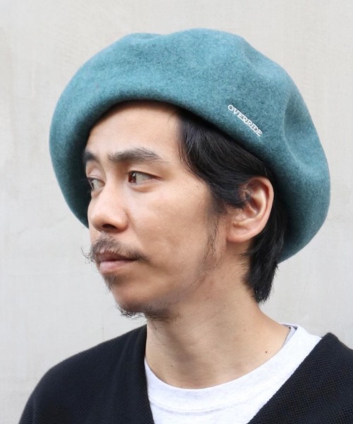 OVERRIDE（オーバーライド）の「OVERRIDE FELT OBAN BERET（ハンチング/ベレー帽・メンズ・レッド系/グリーン/ブラック/ブラウン・58cm）」の3枚目の写真