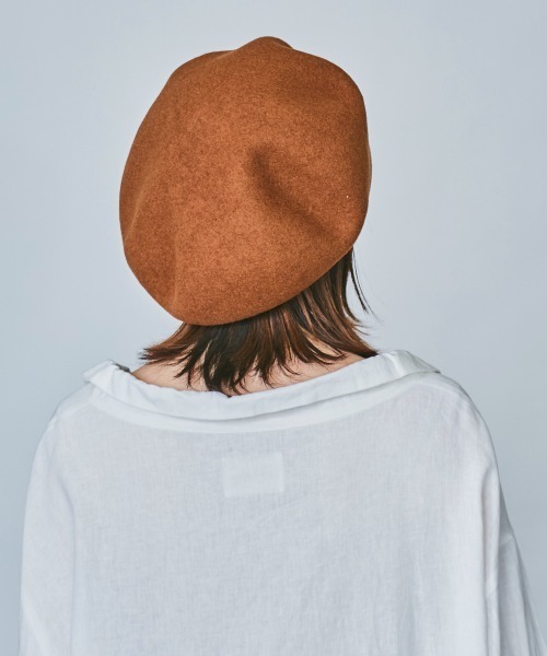 OVERRIDE（オーバーライド）の「OVERRIDE FELT OBAN BERET（ハンチング/ベレー帽・メンズ・レッド系/グリーン/ブラック/ブラウン・58cm）」の12枚目の写真