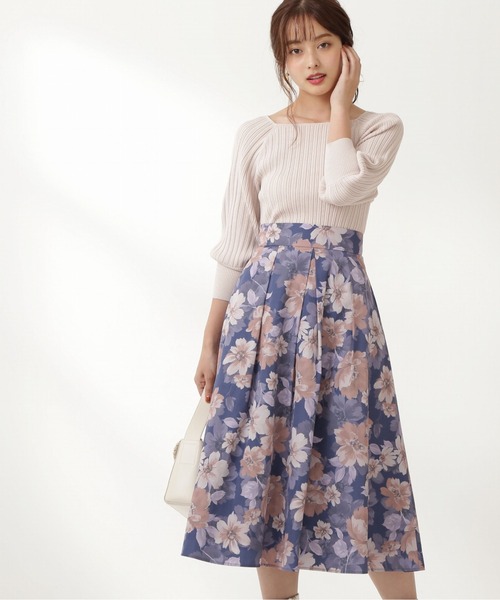 PROPORTION BODY DRESSING（プロポーションボディドレッシング）の「タックフラワースカート / 1211220913（スカート・レディース・ブラウン/ブルー・SMALL/MEDIUM）」の13枚目の写真