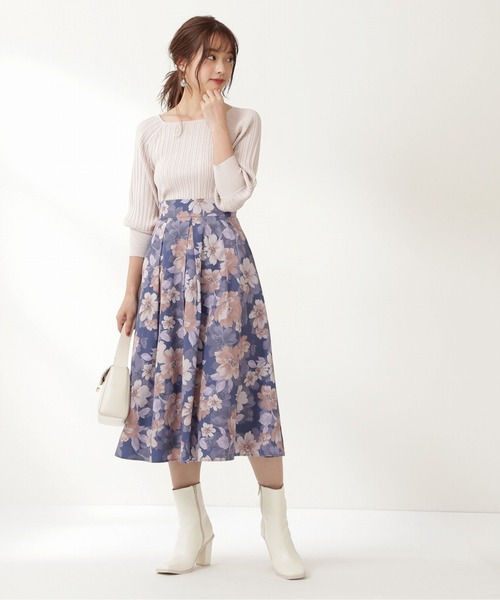 PROPORTION BODY DRESSING（プロポーションボディドレッシング）の「タックフラワースカート / 1211220913（スカート・レディース・ブラウン/ブルー・SMALL/MEDIUM）」の16枚目の写真