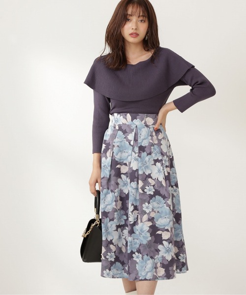 PROPORTION BODY DRESSING（プロポーションボディドレッシング）の「タックフラワースカート / 1211220913（スカート・レディース・ブラウン/ブルー・SMALL/MEDIUM）」の19枚目の写真