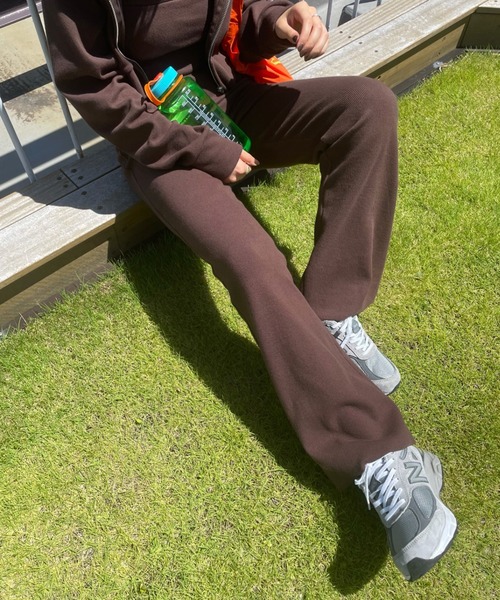 WHO'S WHO gallery（フーズフーギャラリー）の「【SLOPPY/スロッピー】リブパン（その他パンツ・レディース・オートミール/ブラック/ブラウン/サックスブルー/ミント・FREE）」の3枚目の写真