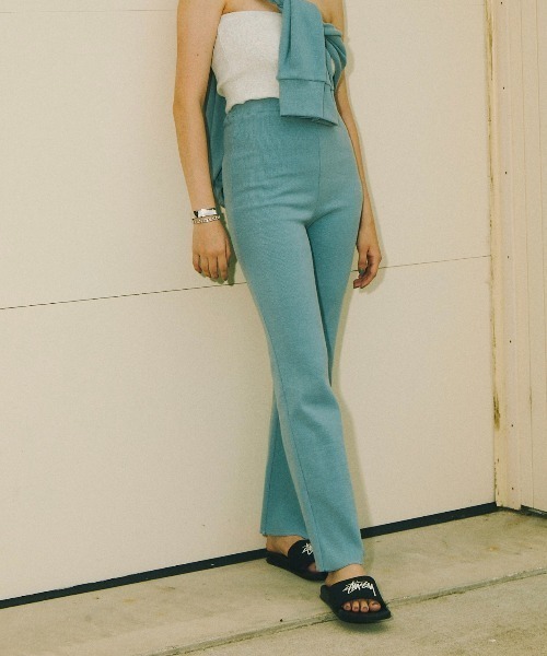 WHO'S WHO gallery（フーズフーギャラリー）の「【SLOPPY/スロッピー】リブパン（その他パンツ・レディース・オートミール/ブラック/ブラウン/サックスブルー/ミント・FREE）」の5枚目の写真