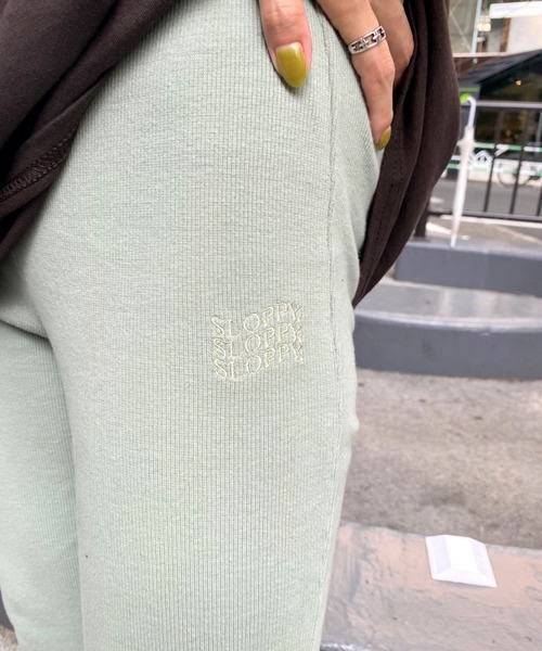 WHO'S WHO gallery（フーズフーギャラリー）の「【SLOPPY/スロッピー】リブパン（その他パンツ・レディース・オートミール/ブラック/ブラウン/サックスブルー/ミント・FREE）」の22枚目の写真