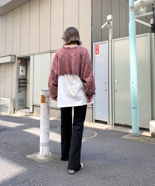 WHO'S WHO gallery（フーズフーギャラリー）の「【SLOPPY/スロッピー】リブパン（その他パンツ・レディース・オートミール/ブラック/ブラウン/サックスブルー/ミント・FREE）」の15枚目の写真