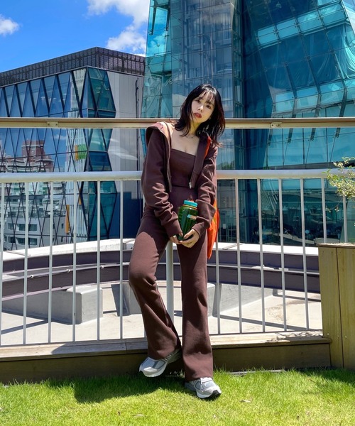 WHO'S WHO gallery（フーズフーギャラリー）の「【SLOPPY/スロッピー】リブパン（その他パンツ・レディース・オートミール/ブラック/ブラウン/サックスブルー/ミント・FREE）」の10枚目の写真