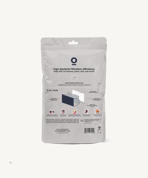 evolvetogether（イボルブトゥギャザー）の「Vulture【EVOLVETOGETHER / イボルブトゥギャザー 】7 face setマスク（マスク・メンズ・ホワイト/ネイビー/グレー/カーキ・FREE）」の7枚目の写真