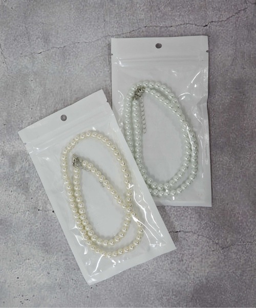 ALWAYS GOOD TIME（オルウェイズグッドタイム）の「【ALWAYS GOOD TIME 】アクリルパールネックレス（ネックレス・レディース・ホワイト/ホワイト系その他・F）」の6枚目の写真