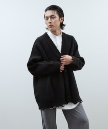 unlow | ビッグシルエットダメージニットカーディガン(カーディガン/ボレロ)