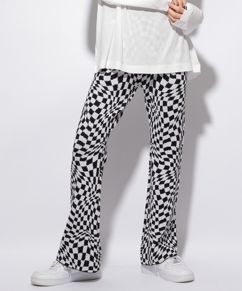 PBLIM（ページボーイリム）の「【PAGEBOYLIM】ジャガードフレアパンツ（その他パンツ・レディース・ブラック/ボルドー/ブラック系その他/ブルー系その他/グリーン系その他/ピンク・FREE）」の7枚目の写真