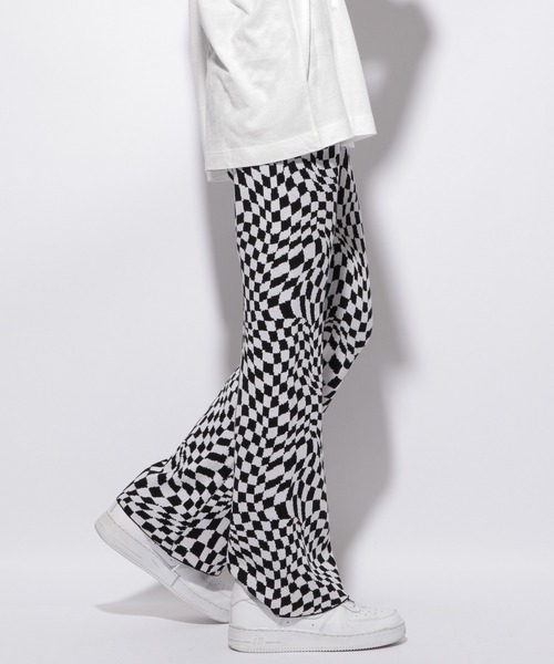 PBLIM（ページボーイリム）の「【PAGEBOYLIM】ジャガードフレアパンツ（その他パンツ・レディース・ブラック/ボルドー/ブラック系その他/ブルー系その他/グリーン系その他/ピンク・FREE）」の8枚目の写真