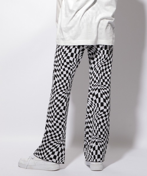 PBLIM（ページボーイリム）の「【PAGEBOYLIM】ジャガードフレアパンツ（その他パンツ・レディース・ブラック/ボルドー/ブラック系その他/ブルー系その他/グリーン系その他/ピンク・FREE）」の9枚目の写真