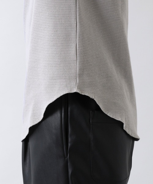 RAGEBLUE（レイジブルー）の「ワッフルロング/レイヤードロンT/217832（Tシャツ/カットソー・メンズ・ブラック/グレー/ホワイト・MEDIUM/LARGE）」の9枚目の写真