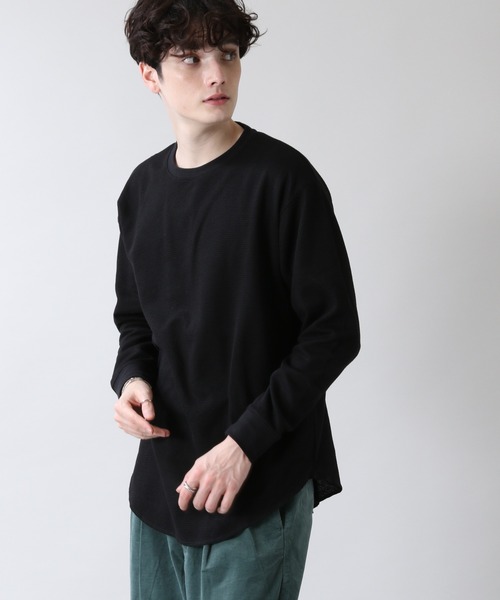 RAGEBLUE（レイジブルー）の「ワッフルロング/レイヤードロンT/217832（Tシャツ/カットソー・メンズ・ブラック/グレー/ホワイト・MEDIUM/LARGE）」の16枚目の写真