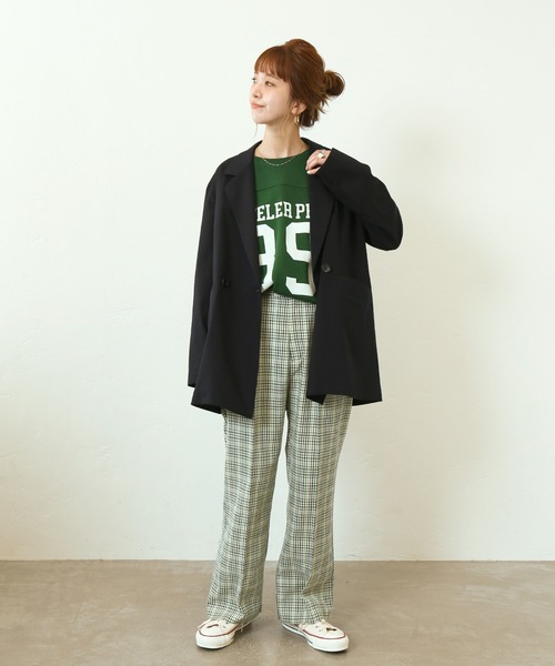 Simplicite（サンプリシテ）の「W前テーラージャケット◆（テーラードジャケット・レディース・ネイビー/ベージュ系その他・FREE）」の6枚目の写真