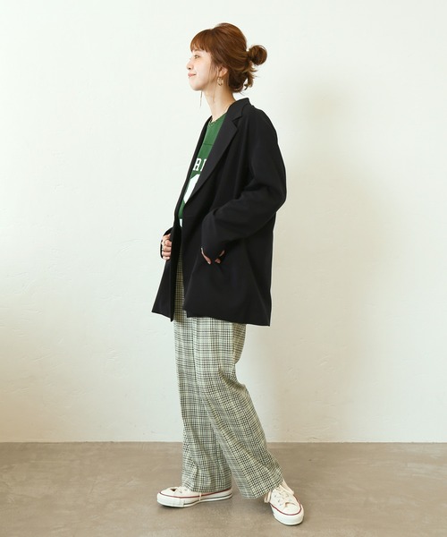 Simplicite（サンプリシテ）の「W前テーラージャケット◆（テーラードジャケット・レディース・ネイビー/ベージュ系その他・FREE）」の7枚目の写真