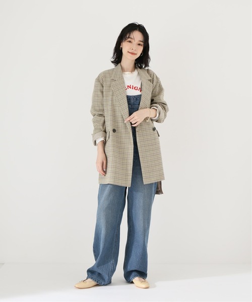 Simplicite（サンプリシテ）の「W前テーラージャケット◆（テーラードジャケット・レディース・ネイビー/ベージュ系その他・FREE）」の12枚目の写真