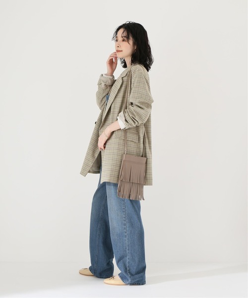 Simplicite（サンプリシテ）の「W前テーラージャケット◆（テーラードジャケット・レディース・ネイビー/ベージュ系その他・FREE）」の13枚目の写真