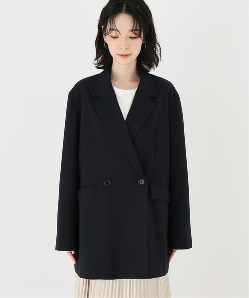 Simplicite（サンプリシテ）の「W前テーラージャケット◆（テーラードジャケット・レディース・ネイビー/ベージュ系その他・FREE）」の19枚目の写真
