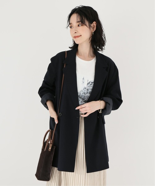 Simplicite（サンプリシテ）の「W前テーラージャケット◆（テーラードジャケット・レディース・ネイビー/ベージュ系その他・FREE）」の15枚目の写真