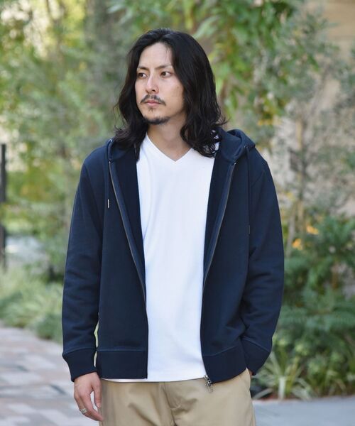 SHIPS（シップス）の「【WEB限定】SHIPS: アメリカ コットン ヘビーウェイト スウェット ジップ パーカー（パーカー・メンズ・グレー/オフホワイト/ネイビー・LARGE/X-LARGE/SMALL/MEDIUM/XX-LARGE）」の22枚目の写真