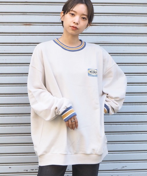 tiptop(ティップトップ)の「裏毛ロゴライン入りスウェット(スウェット・レディース・グレー/グリーン/アイボリー/スミクロ・FREE)」の15枚目の写真
