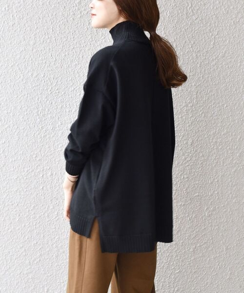 SHIPS Days（シップスデイズ）の「SHIPS Days:タートルネックニットプルオーバー◆（ニット/セーター・レディース・ブラック/ベージュ/ネイビー・ONE SIZE）」の5枚目の写真