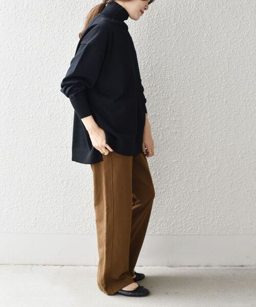 SHIPS Days（シップスデイズ）の「SHIPS Days:タートルネックニットプルオーバー◆（ニット/セーター・レディース・ブラック/ベージュ/ネイビー・ONE SIZE）」の17枚目の写真