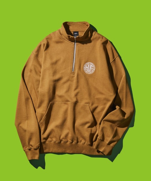 HUF（ハフ）の「REGIONAL HALF ZIP FLEECE / HUF ハーフジップ フリース（スウェット・メンズ・オフホワイト/ブラウン系その他/ブラック・MEDIUM/XX-LARGE/SMALL/X-LARGE/LARGE）」の20枚目の写真