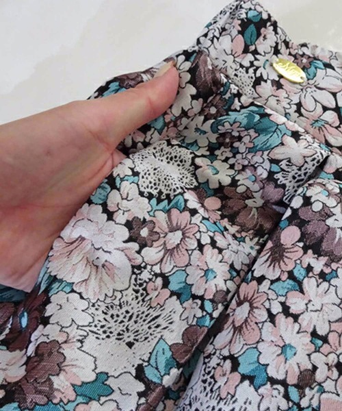 M y u（ミュー）の「フラワージャガード 贅沢フレアスカート（スカート・レディース・ブラック/ブラウン・FREE）」の13枚目の写真