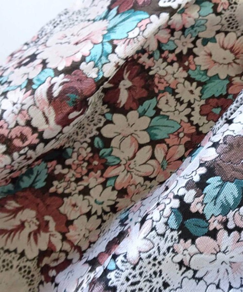 M y u（ミュー）の「フラワージャガード 贅沢フレアスカート（スカート・レディース・ブラック/ブラウン・FREE）」の9枚目の写真