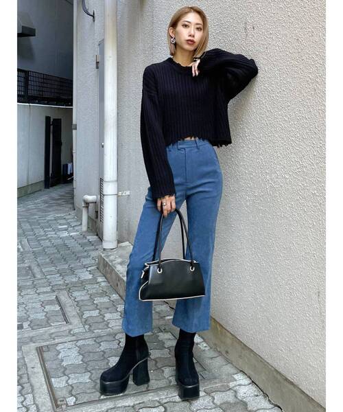 EMODA（エモダ）の「アンクルフレアパンツ（その他パンツ・レディース・ブラック/ブルー/その他・SMALL/MEDIUM）」の11枚目の写真