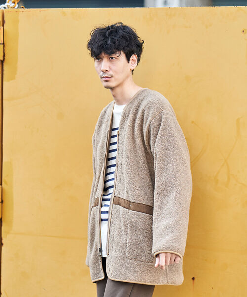 2WAYリバーシブルボアコート アウター ナチュラルベージュ BEAMS 