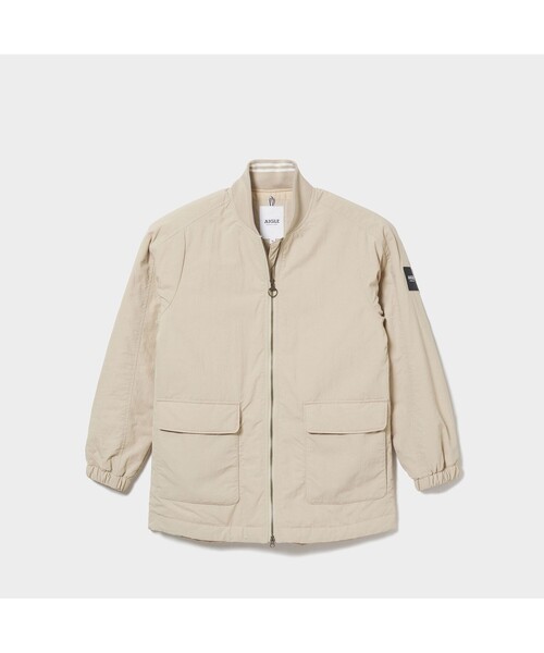 AIGLE（エーグル）の「撥水 MA1 パテッドミッド ブルゾン（ブルゾン・レディース・ダークグリーン/ベージュ・40/38/36）」の14枚目の写真