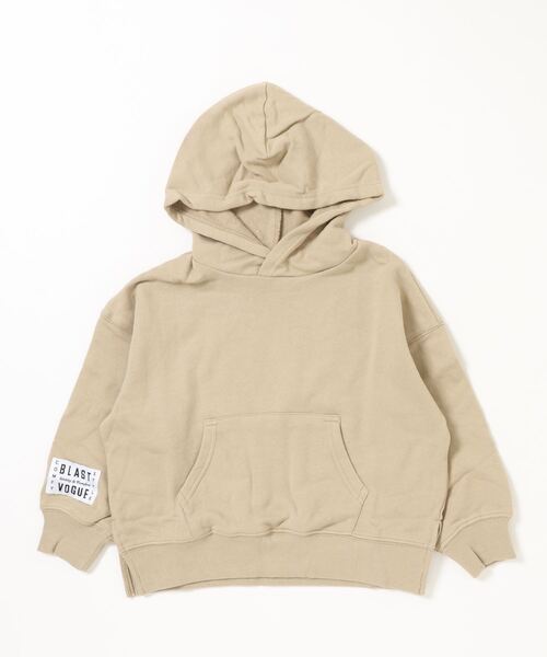JUNK STORE（ジャンクストアー）の「■ゆったりシルエットかぶりパーカー（パーカー・キッズ・ベージュ/オリーブ/キナリ/ブラック・110/140/100）」の3枚目の写真