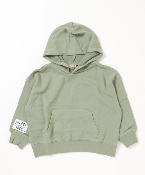 JUNK STORE（ジャンクストアー）の「■ゆったりシルエットかぶりパーカー（パーカー・キッズ・ベージュ/オリーブ/キナリ/ブラック・110/140/100）」の4枚目の写真