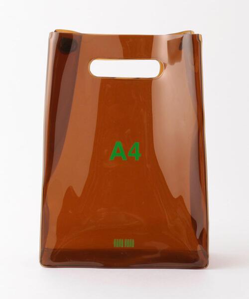NaNa-NaNa(ナナナナ)の「<nana-nana> A4 PVC BAG/バッグ(トートバッグ・メンズ・ブラウン/その他1・FREE)」の2枚目の写真