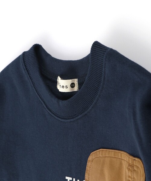 BRANSHES(ブランシェス)の「【ポケットつき】裏毛トレーナー(スウェット・キッズ・キャメル/アイボリー/ネイビー・100/90/110/120/150/130/140)」の16枚目の写真