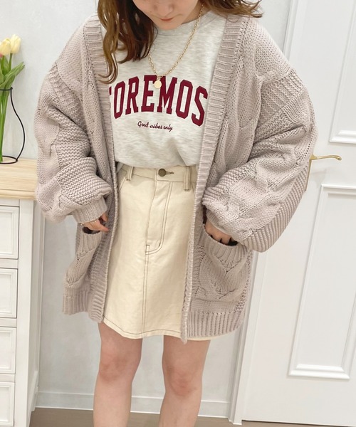 apres jour（アプレジュール）の「ケーブルニットカーディガン【ZOZOTOWN限定アイテム】（カーディガン/ボレロ・レディース・アイボリー/モカ/ピンクベージュ・フリー/X-LARGE）」の13枚目の写真