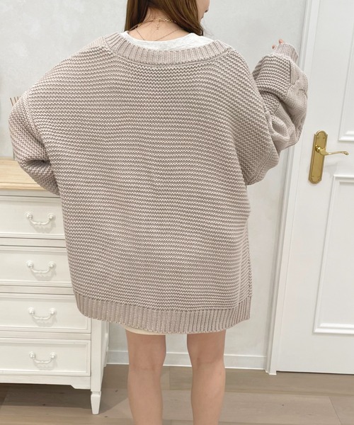 apres jour（アプレジュール）の「ケーブルニットカーディガン【ZOZOTOWN限定アイテム】（カーディガン/ボレロ・レディース・アイボリー/モカ/ピンクベージュ・フリー/X-LARGE）」の16枚目の写真