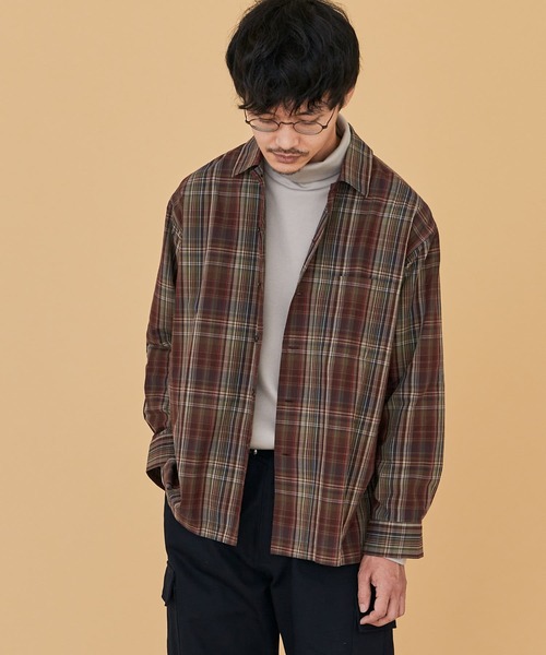 URBAN RESEARCH DOORS(アーバンリサーチドアーズ)の「White Label スーピマコットンキャンプカラーシャツ(シャツ/ブラウス・メンズ・チェック・MEDIUM/LARGE)」の1枚目の写真