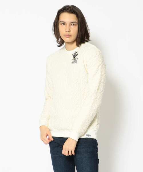 FranCisT_MOR.K.S.（フランシストモークス）の「FranCisT_MOR.K.S./フランシスト モークス/QUILT ALAN CROWNプルオーバー（ニット/セーター・メンズ・ブラック/オフホワイト・4/2/3）」の12枚目の写真