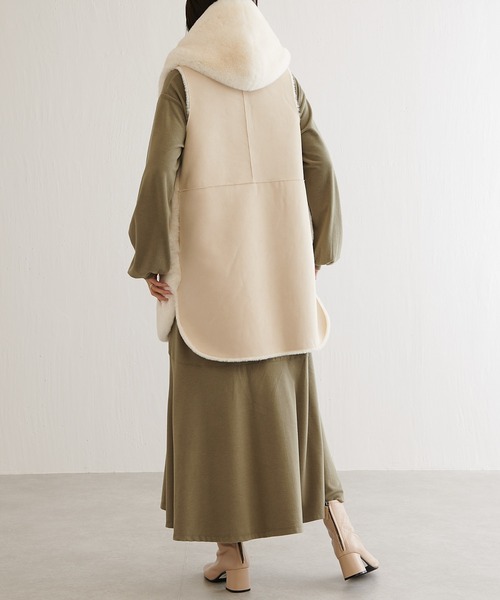 BONbazaar（ボンバザール）の「★OT★裾フレア切替ワンピース（ワンピース・レディース・カーキ/オフホワイト/チャコールグレー・FREE）」の9枚目の写真