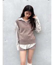 ENVYM | アウトシームニットベスト(ニット/セーター)