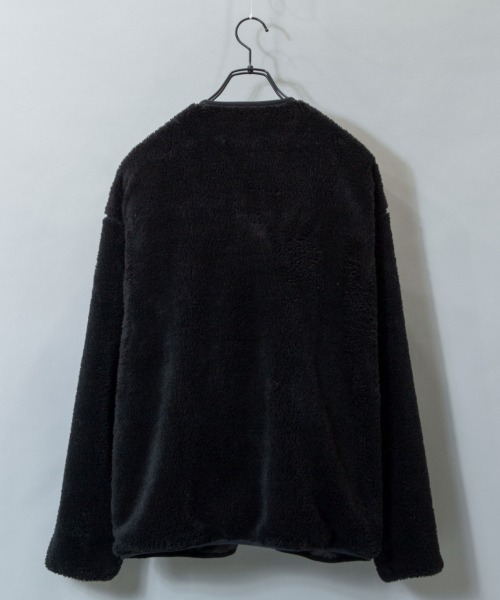 JACKROSE(ジャックローズ)の「WEB限定 JE-CRS0-シェルパフリースジップカーディガン(カーディガン/ボレロ・メンズ・ブラック/グレー・M/L)」の3枚目の写真