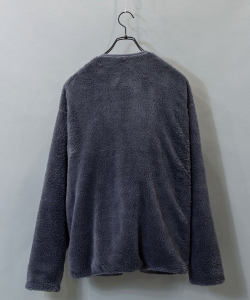 JACKROSE(ジャックローズ)の「WEB限定 JE-CRS0-シェルパフリースジップカーディガン(カーディガン/ボレロ・メンズ・ブラック/グレー・M/L)」の5枚目の写真