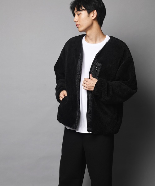 JACKROSE(ジャックローズ)の「WEB限定 JE-CRS0-シェルパフリースジップカーディガン(カーディガン/ボレロ・メンズ・ブラック/グレー・M/L)」の16枚目の写真